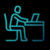 wired-gradient-1846-employee-working-hover-working